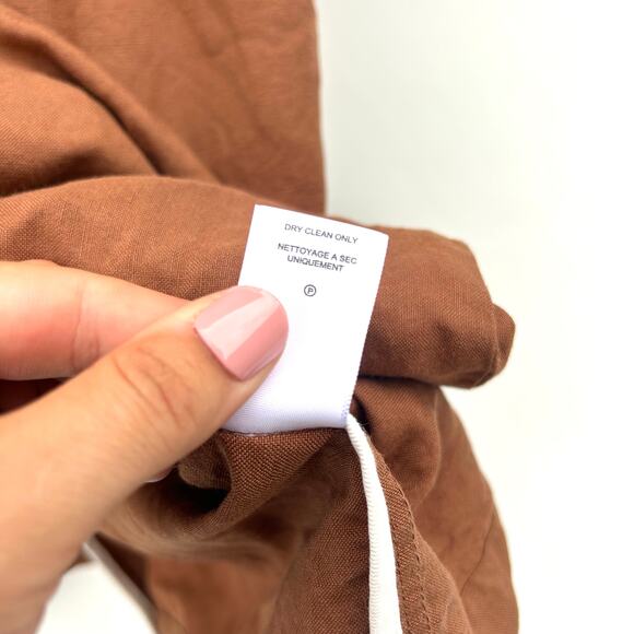 Jamie Haller The Linen Baggy Trench Coat Camel Oversized Small Petite Tan - Picture 13 of 13